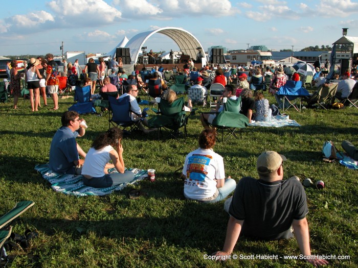 Finding a seat on the lawn, it was time to relax.