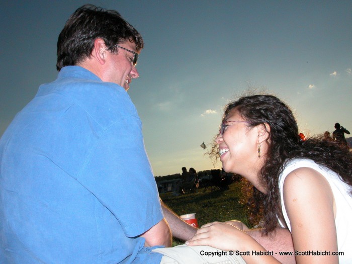 Rob and Jenny enjoying the sunset.