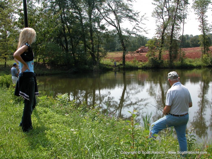 Before we left, we went for a cruise around the grounds and found the owner "Whitey" doing some fishing.