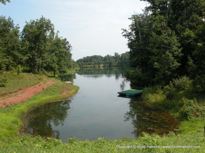 The lake on the property.