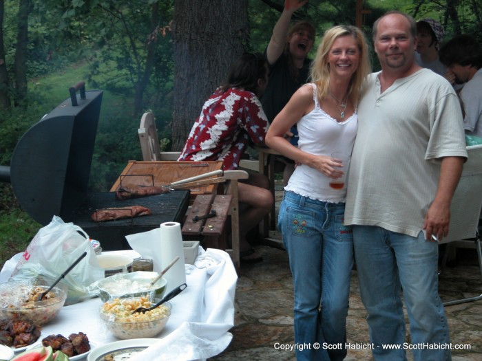 Brian displaying the fresh meat......that he's cooking.