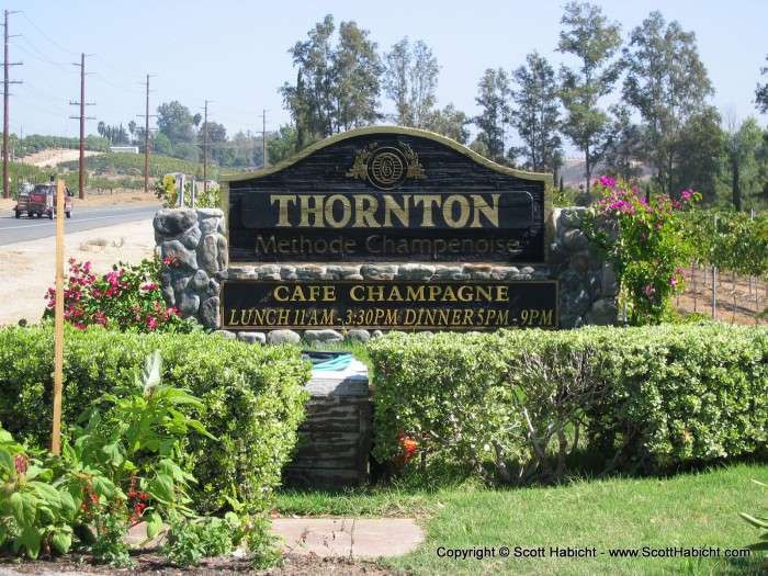 Our second winery, and our most favorite, Thornton.