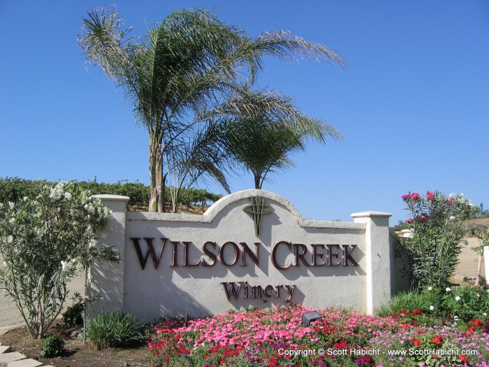 Our final winery for the day, Wilson Creek.