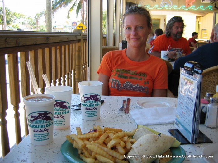 Having finished our beach scene modeling gig, it was time to pig out.