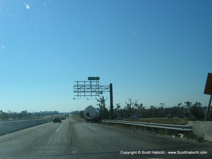 On our way back to the airport, and more destruction from the hurricanes.