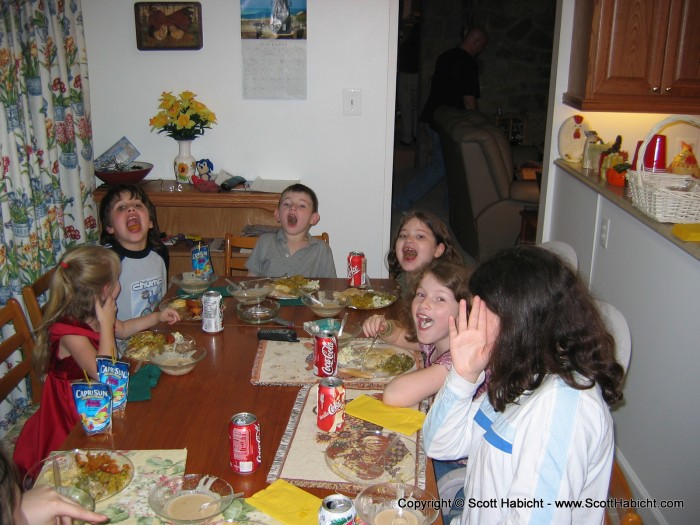 The kids were more than happy to show me what they were eating.