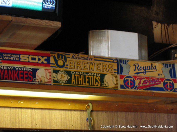 We also stopped by a local bar. Ever notice the Brewers' glove is an "M" and a "B"?