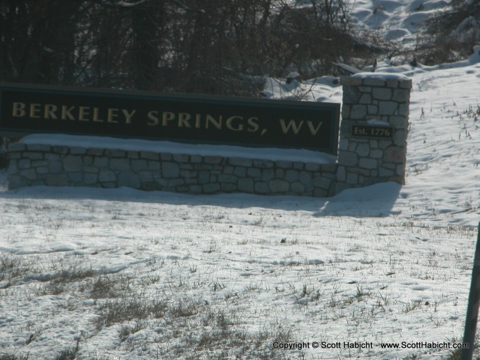 Arriving in Berkeley Springs....