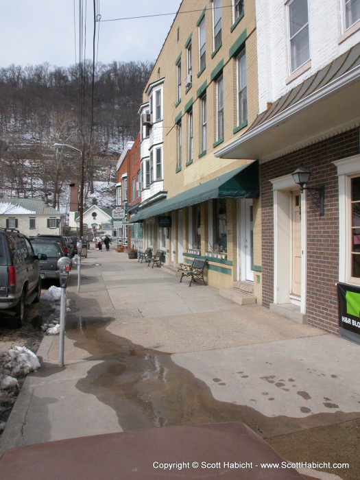 The mean, cold streets of Berkeley Springs, WV.