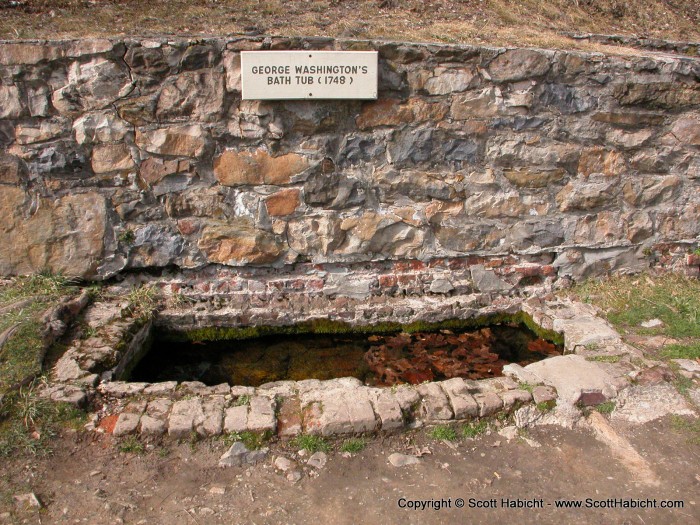 And here, to this day, is George Washington's bathtub.