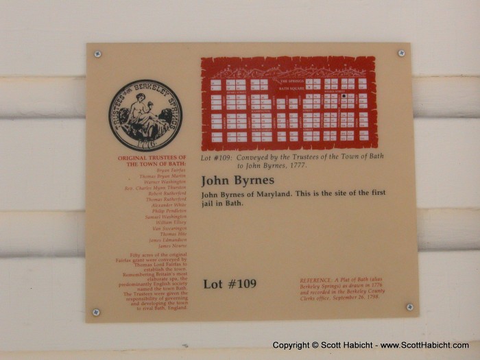 These plaques were all over town and gave the history of each parcel of land at your current location.