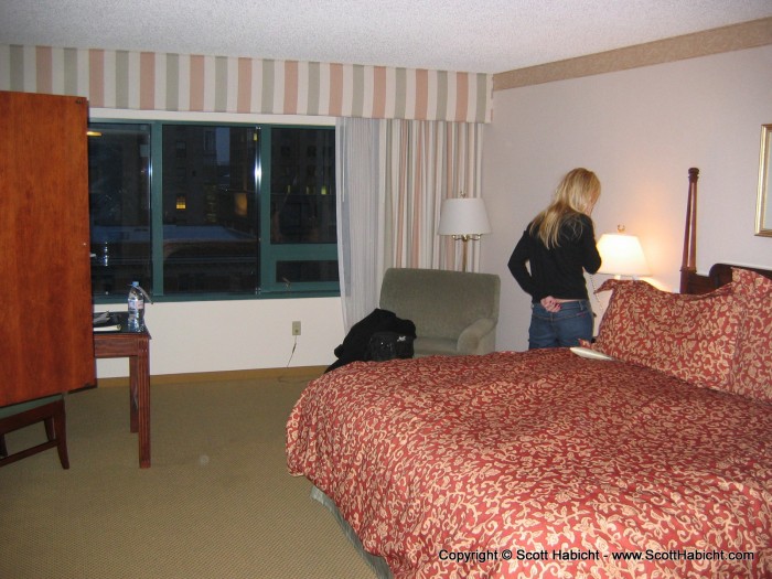 For New Year's eve, and Kelli got us a hotel room in Baltimore.