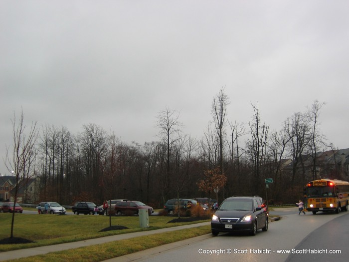 I took a picture of all the ridiculous mothers sparing their children from the 200 yard walk home. 15 min later (I shit you not), three police showed up wanting to know why I was taking pictures of children.