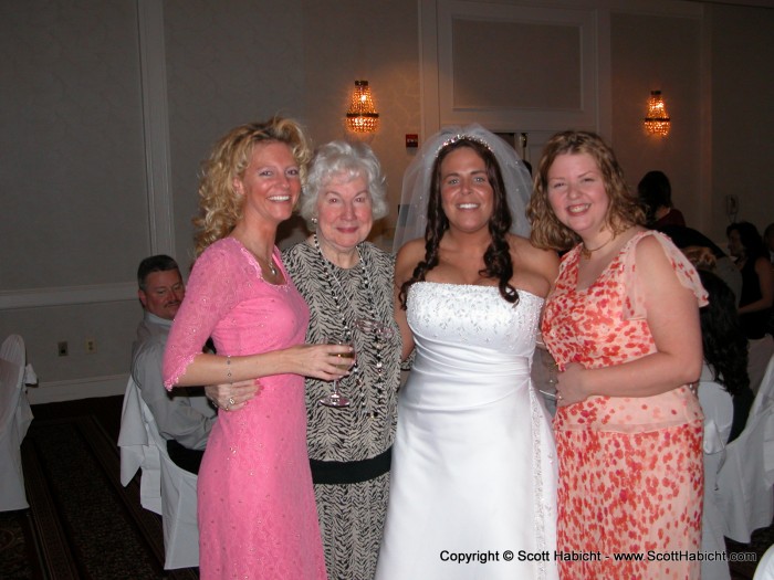 My grandmother, with all of her grand-daughter in-laws.