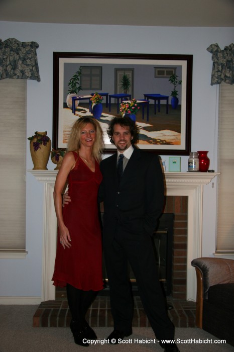 Kelli and I were all dressed up and ready for the wedding.