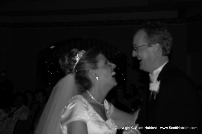 First dance, and he stepped on her feet.