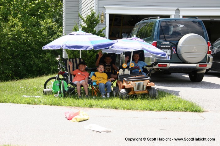 The kids in my neighborhood being kids.