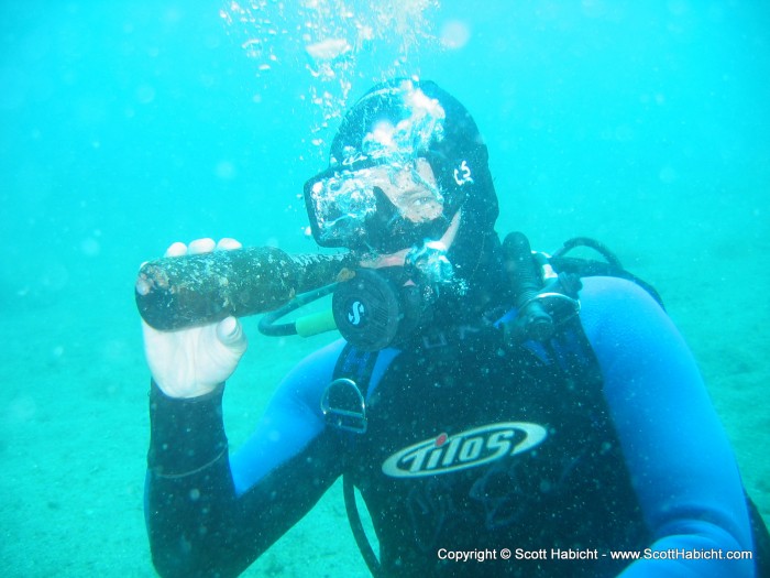 While divemaster Chris sat around and drank beer.