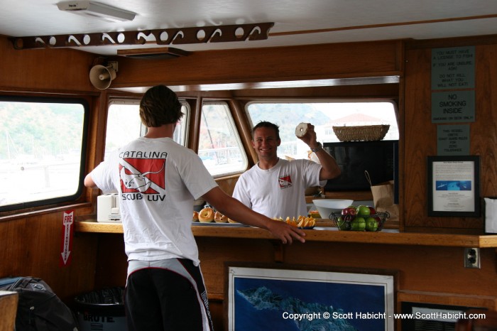 Scuba Luv provided breakfast and lunch for us on our dives.