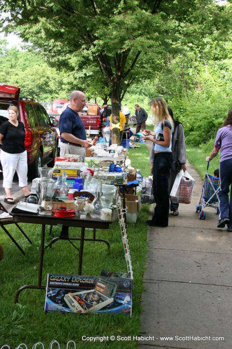 Yard saling the next day for junk.