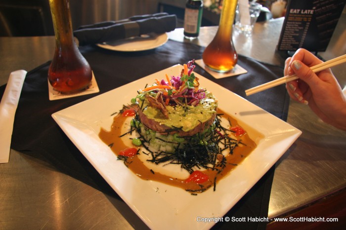 We also got some food while we were there, a giant tuna roll.