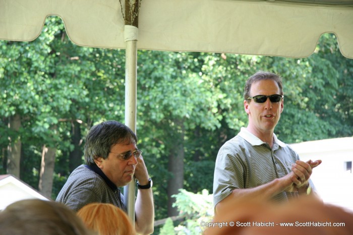 Ken gave an overview of what was going on that day while Fernand looks on.