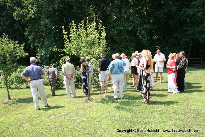 After the speech, it was time for a tour of the garden.