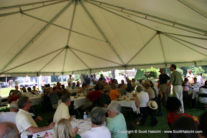 Under the big top, Ken was still talking.....