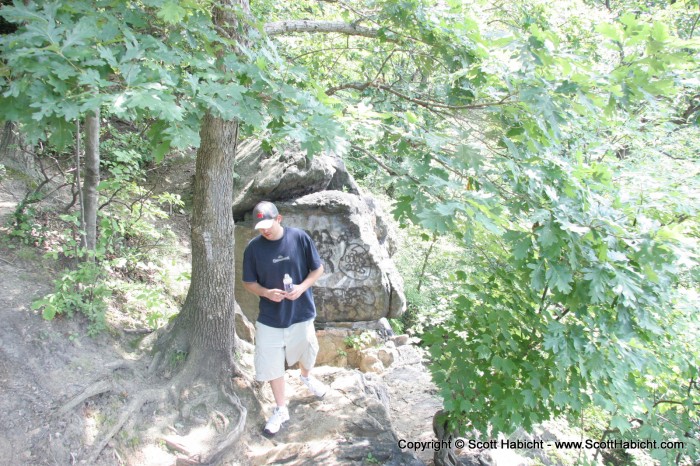 Kelli not being back yet, Mark and I went for a hike in the hills of Ellicott City.