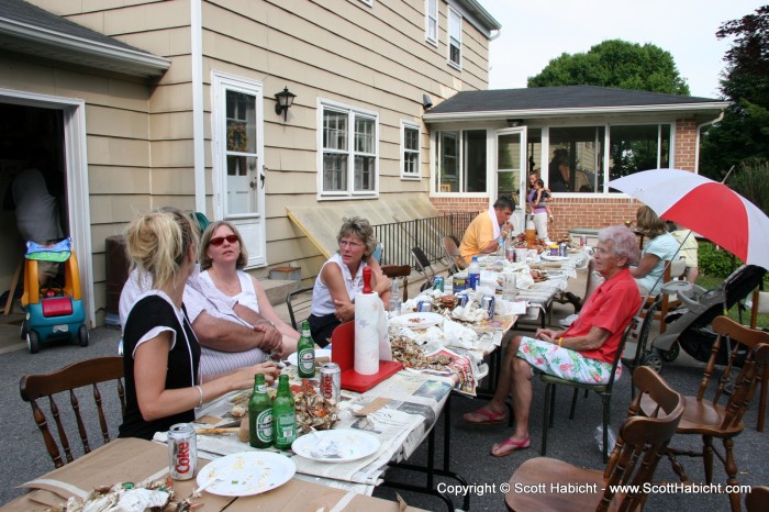 It was crabs and beer for everyone.