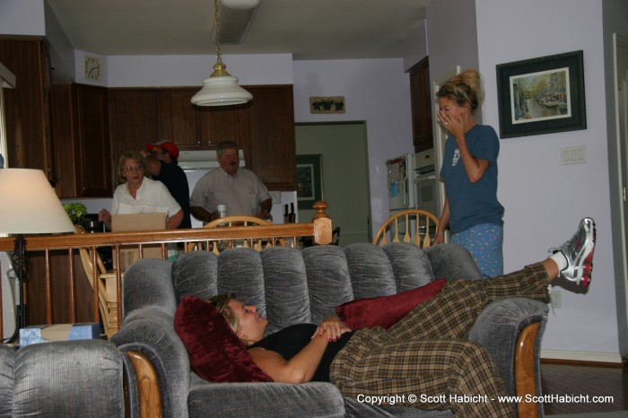 We were hosting the Jacobs family for the reunion, and they left the morning of the fourth.