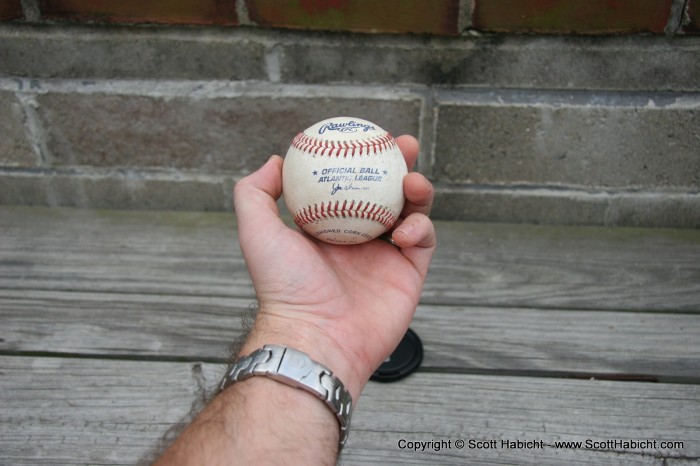 I grabbed a foul ball.....