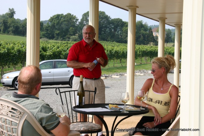 Brian joined us in the hot afternoon sun for a drink.