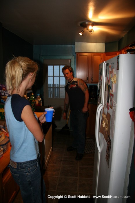 We had made a quick trip back to Timmy's to see his new kitchen.