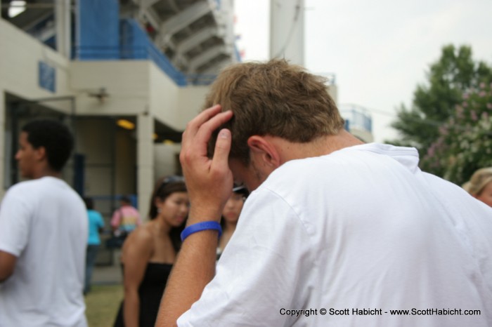 He was done with the fans after 20 minutes, and just wanted to go and relax.