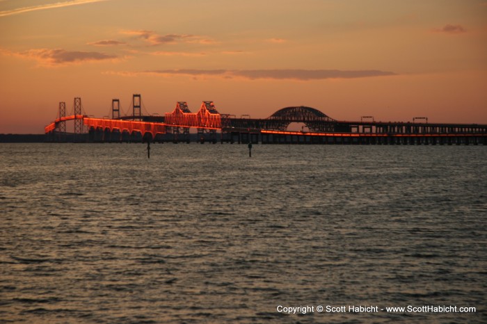 The colors looked really pretty on the Chesapeake Bay Bridge.....