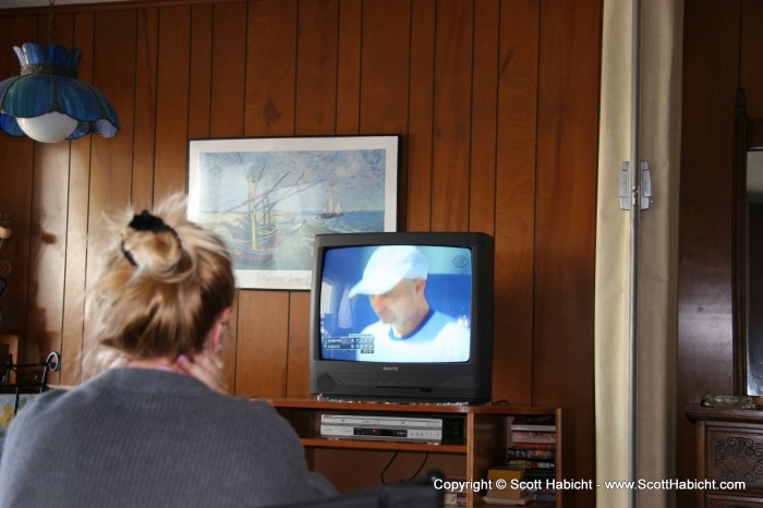 Later after our renters had left, we settled into our condo to watch some tennis.