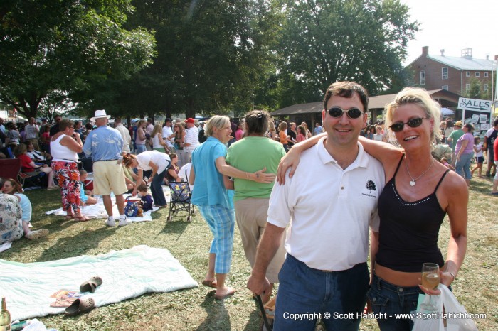 Kelli poses with Penn Oaks Winery owner Jan.