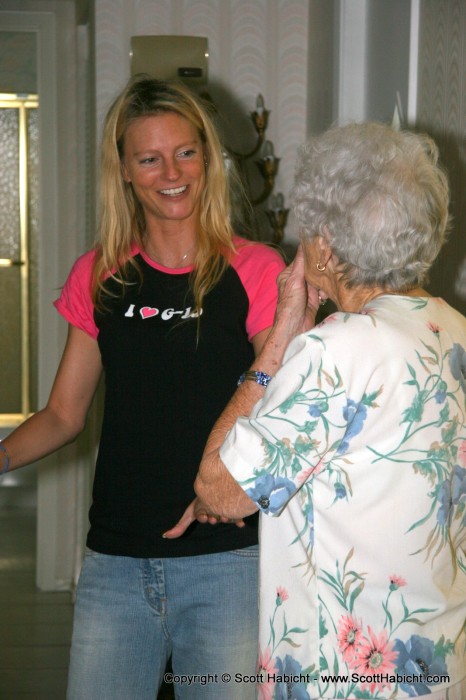 She was very happy to see her grandmother.