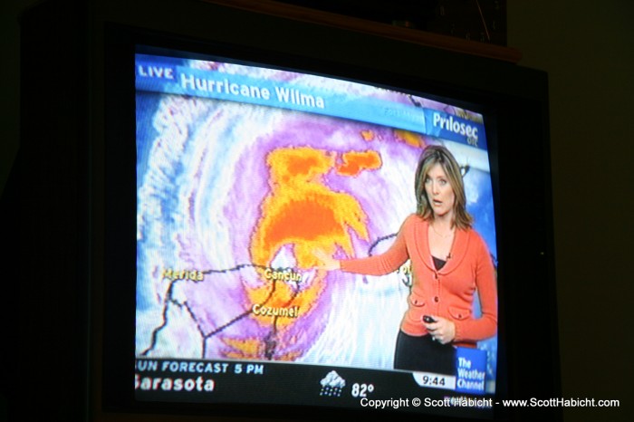 Oh, I forgot to mention, Hurricane Wilma was about to blow through town.