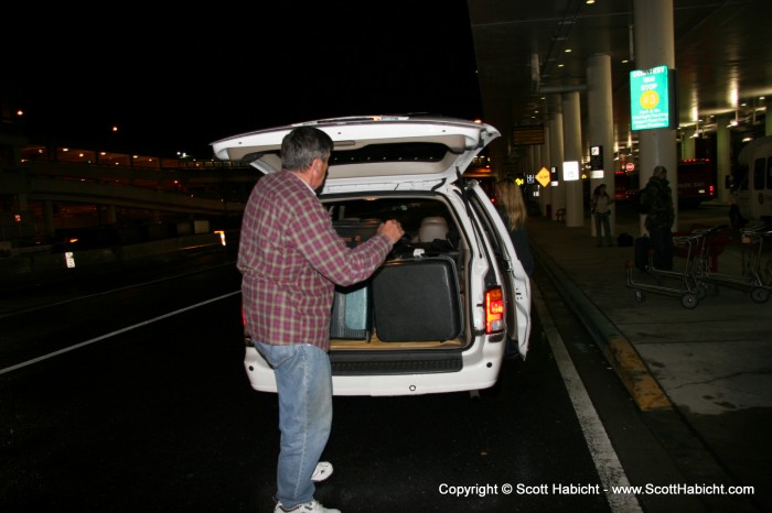 Oh yeah, one more of Mike picking us up from the airport.