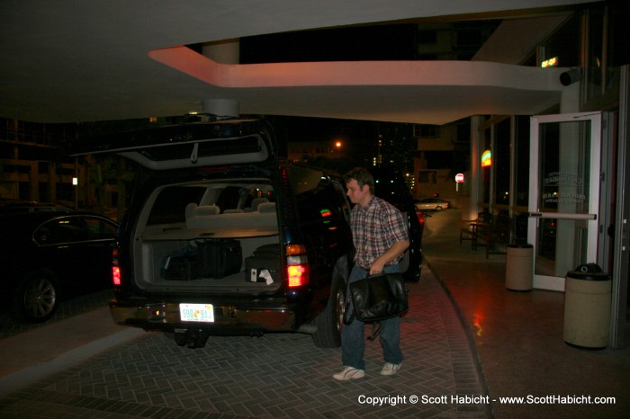 Arriving in Miami, and Dan and I used the valet service at the restaurant....