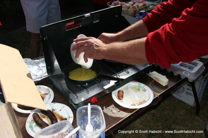 There was an omelet station setup....