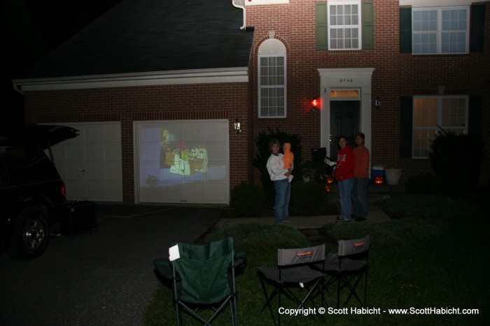 Halloween night, and Kelli and I had some family over.