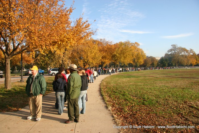 Kelli and I were at the other end of the line, and made it just before the park service said no more people in line.