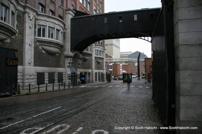 Before arriving at Saint James Gate, Dublin.