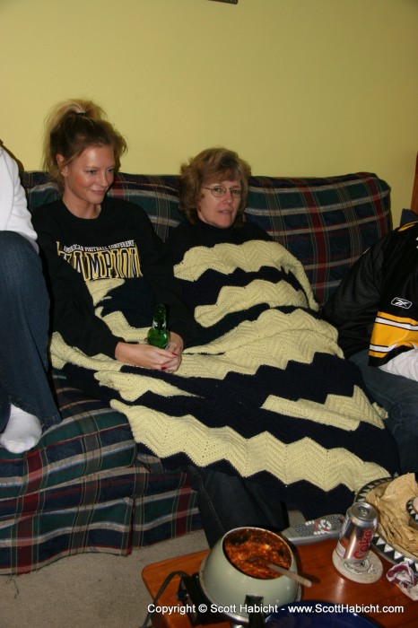 My grandmother made me that blanket in the 70's when I was a Steelers fan then.