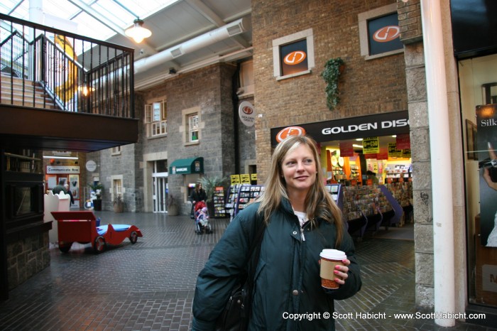 We stopped at a small mall for a coffee/bathroom break....