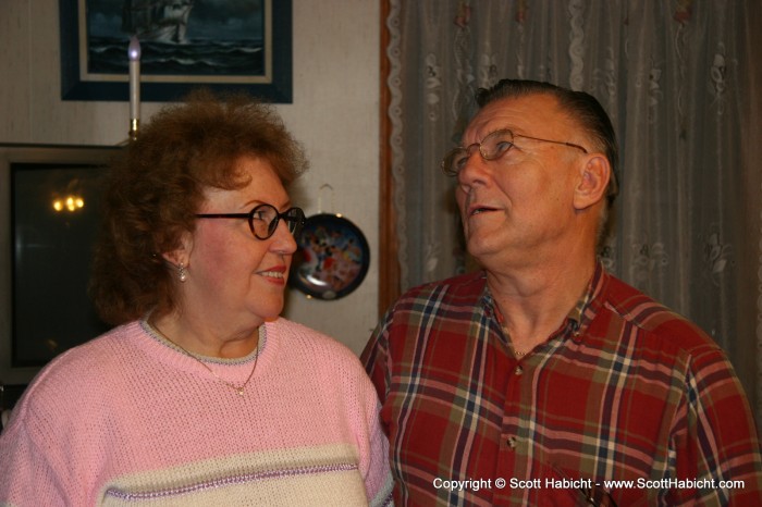 Over to my Aunt and Uncle's. Dig those glasses.