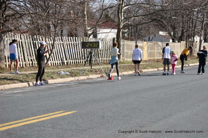 She did and was under 8 minute miles on a 5K.